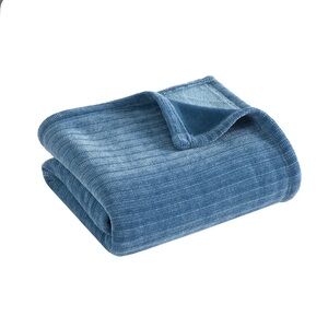 NEW Cozy Chenille Reverse to Plush Soft Couch Throw 60x50 LT BLUE by Mainstays